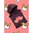 thumbnail image 3 of Happy Corgi W Heart Balloons Hoodie Women -Image by Shutterstock, Female Large, 3 of 4