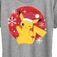 thumbnail image 3 of Pokémon - Pikachu Santa Hat Ugly Sweater - Women's Short Sleeve Graphic T-Shirt, 3 of 5