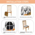 thumbnail image 4 of Fall Pumpkins Trees Leaves Seat Covers for Dining Room Chairs Set Of 6,Stretch Printed Washable Chair Seat Cover with Elastic Ties and Button,Removable Waterproof Couch Cushion Covers, 4 of 6