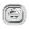 thumbnail image 4 of Restaurantware-LID ONLY: Met Lux One Sixth Steam Table Pan Lid, 1 Travel Hotel Pan Lid - Built-In Leakproof Silicone Seal, Stainless Steel Steam Table Pan Lid, Pan Sold Seperately, 4 of 10