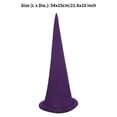 thumbnail image 3 of TiaoBug Christmas Elf Hat Dwarf Hat Long Pointed Witch Hat Storybook Character Costumes Purple One Size, 3 of 3