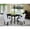 Black, variant on 5 Piece Norfolk Kitchen Dining Table Set - Linen White