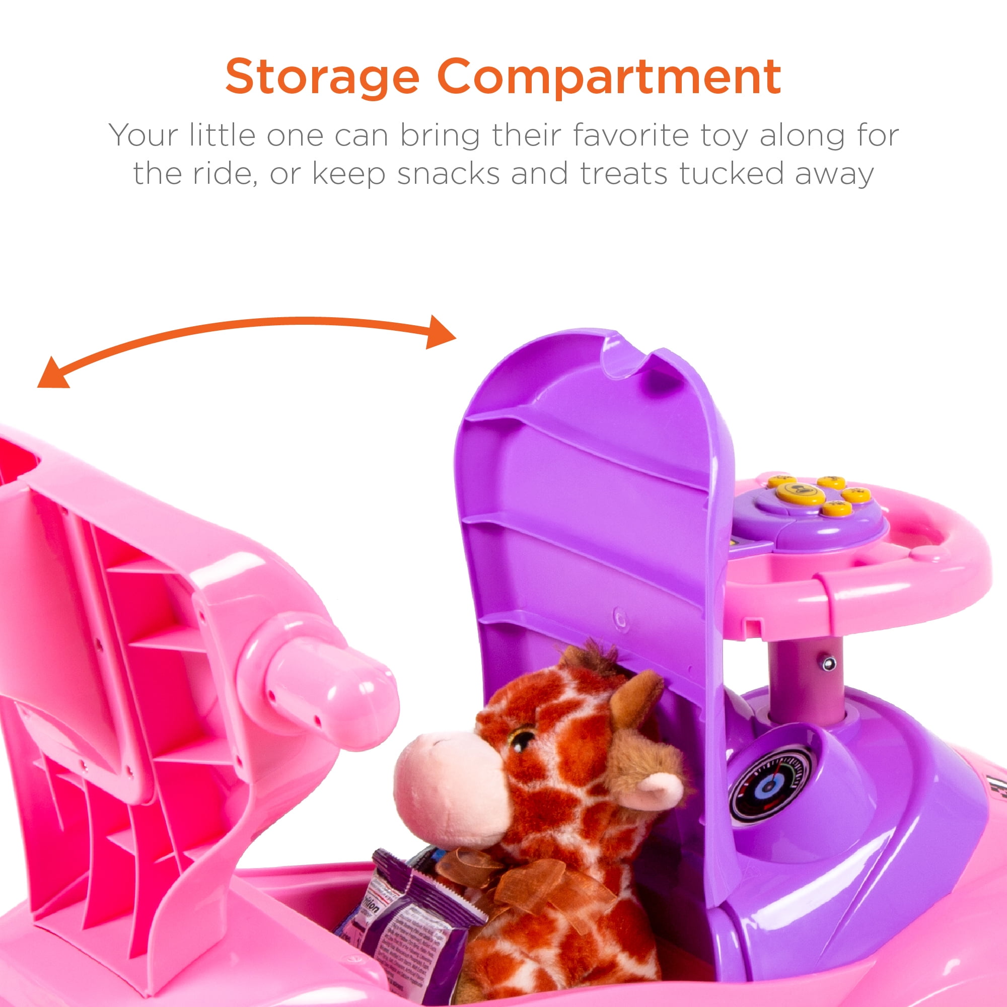 Best Choice Products 3-in-1 Kids Push and Pedal Toddler Ride On Wagon Play Toy Stroller w/ Sounds, Handle, Horn - Bubblegum Pink