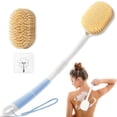 thumbnail image 1 of Rafow Depurador de Espalda Ergonómico para Ducha - Cepillo de Baño Antideslizante de Mango Largo con Cerdas Duras y Suaves - Exfoliante de Ducha Cepillado Húmedo o Seco para Mujeres, Hombres y Anciano, 1 of 1