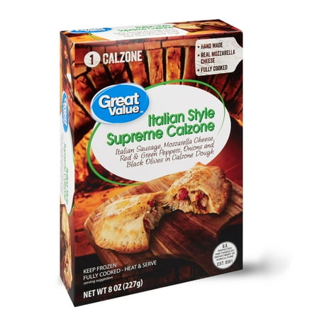 Great Value Italian Style Supreme Calzone, 8 oz, 1 Count