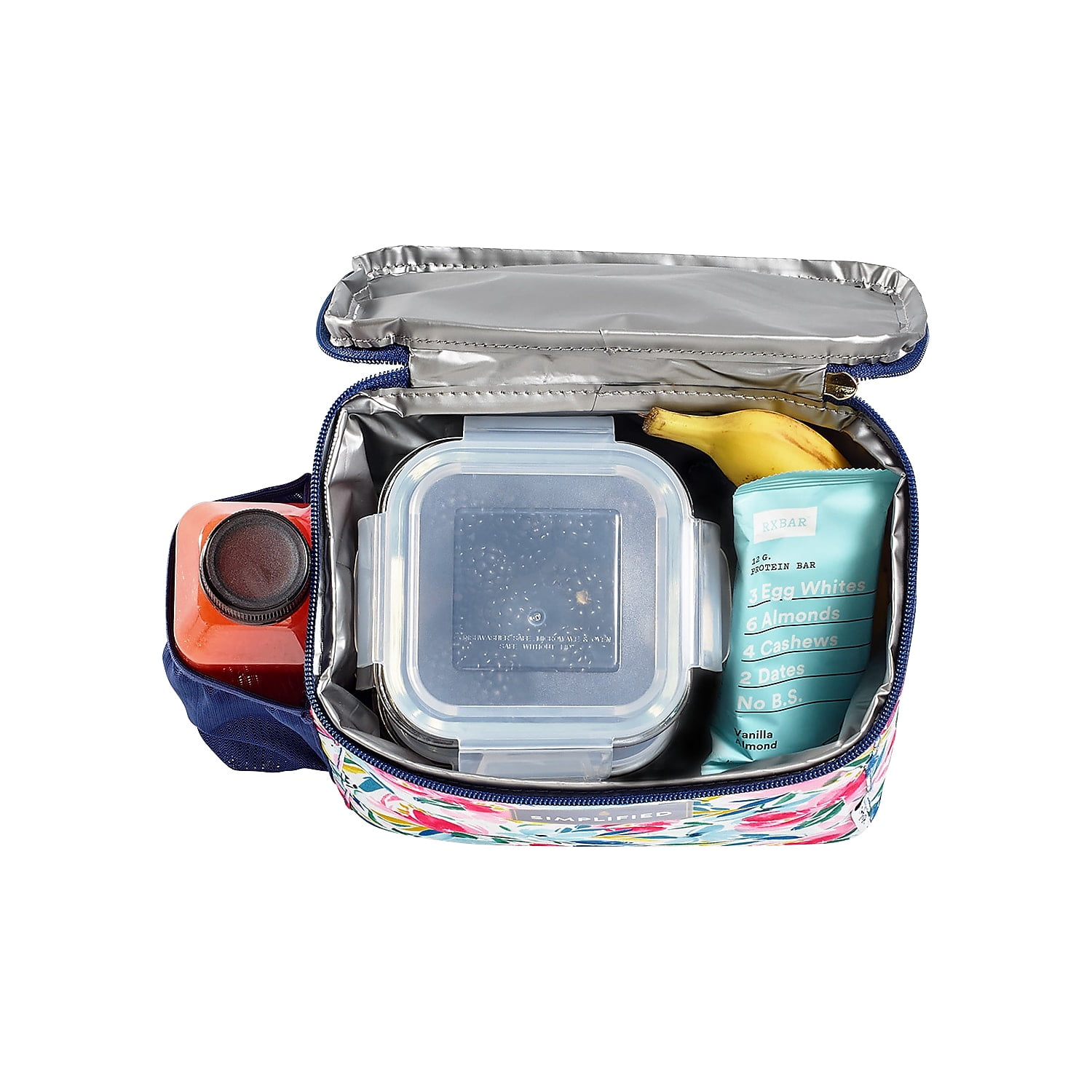 Fit & Fresh Inc 2843SIM3167 Simplified Lunch Bag, 9.25 X 5 X 9, Multicolor Floral