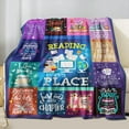 thumbnail image 4 of Book Lovers Gift Throw Blanket, Soft Cozy Reading Plush Blanket Gifts for Book Lovers, Warm Books Flannel Fluffy Blanket for Reader Bookworm Teen Girls Women Birthday Graduation Gifts, 60x50 In, 4 of 5
