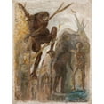 thumbnail image 2 of Tadeusz Makowski 12x14 Gold Ornate Wood Frame and Double Matted Museum Art Print Titled - Landscape with a Monkey (1924), 2 of 4