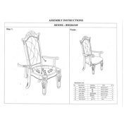 ACME Vendome Dining Arm Chair in PU and Cherry (Set of 2)