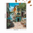 thumbnail image 3 of European Street Cafe Canvas Print Villa Hotel Home Wall Art, 3 of 8