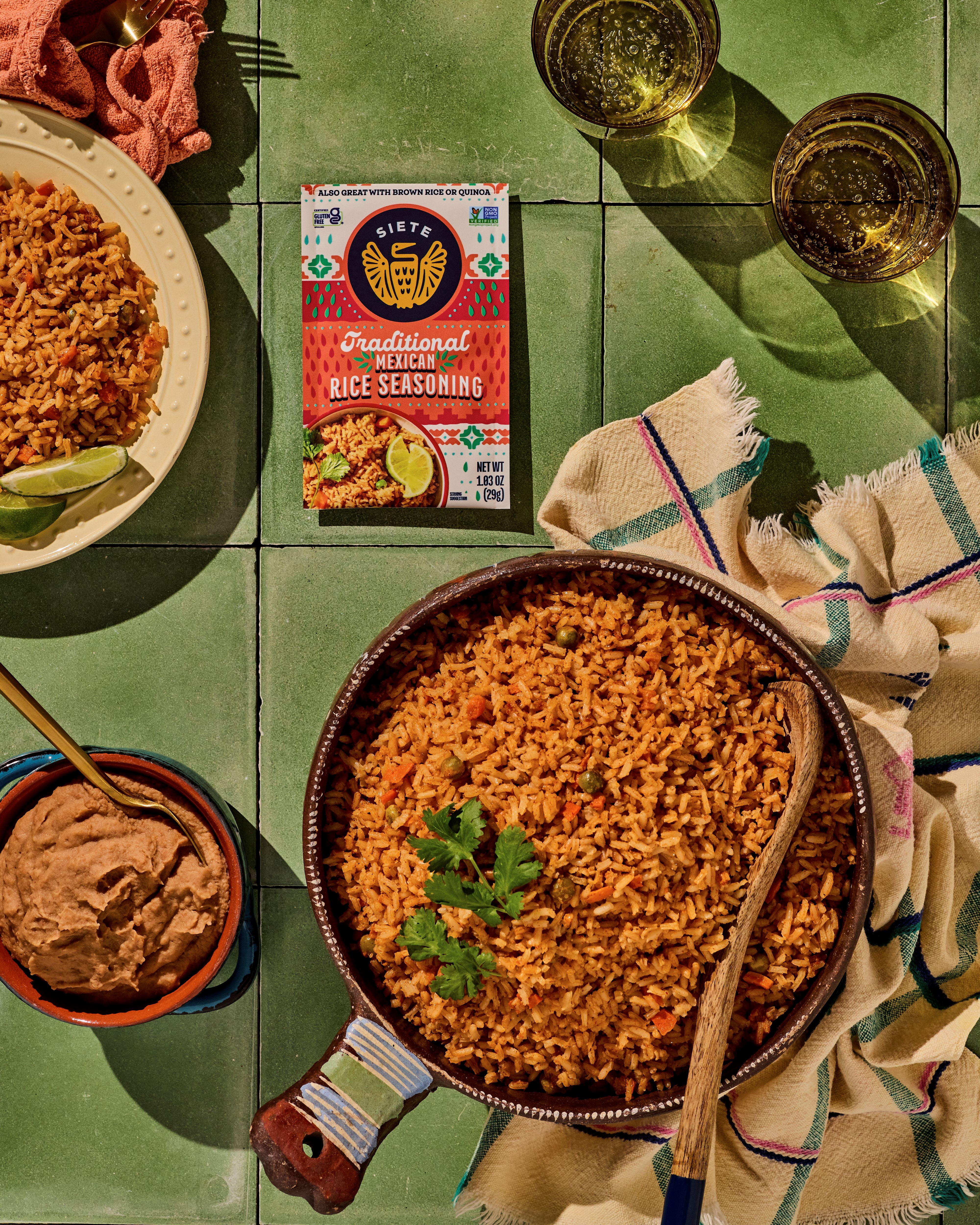 (2 pack) Siete Traditional Mexican Rice Seasoning, Gluten Free, 1.03 oz