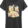 thumbnail image 3 of Spongebob Squarepants - Cute Face Rainbow - Women's Short Sleeve Graphic T-Shirt, 3 of 6
