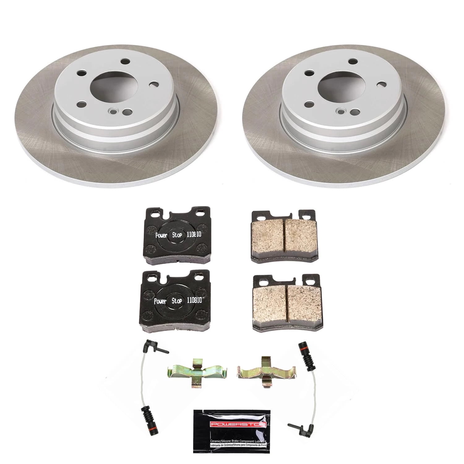 PowerStop Rear Semi-Coated Rotor and Low-Dust Ceramic Brake Pad Kit SC6340