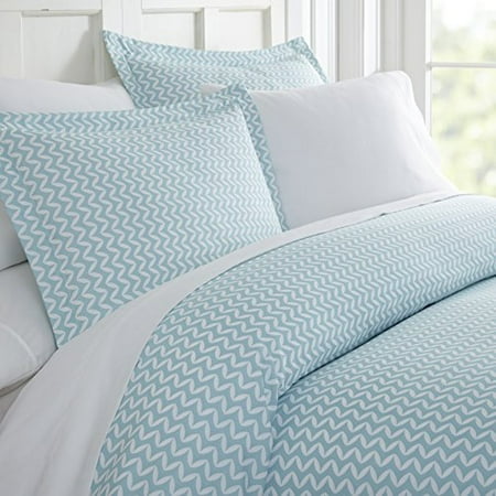 Simply Soft 3 Piece Puffed Chevron Print Duvet Cover Set