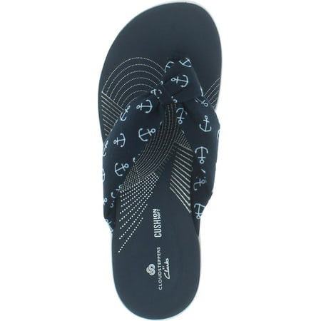 

Clarks Women s Arla Glison Fabric Ortholite Wedge Thong Flip Flop Sandal