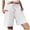 X-183White, variant on YMNXA Women's Summer Shorts Solid Color Drawstring Elastic Waist Wide Leg Comfortable Fashion Sports Shorts With Pockets For Casual Daily Wear,Black,M