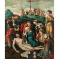 thumbnail image 2 of Cornelis Cornelisz II Buys 20x23 Black Ornate Framed Double Matted Museum Art Print Titled: The Lamentation of Christ (C. 1530 - C. 1540), 2 of 5