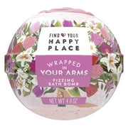 Find Your Happy Place Luxurious Fizzing Bath Bomb Wrapped In Your Arms Blush Rose and Magnolia 4.6 oz