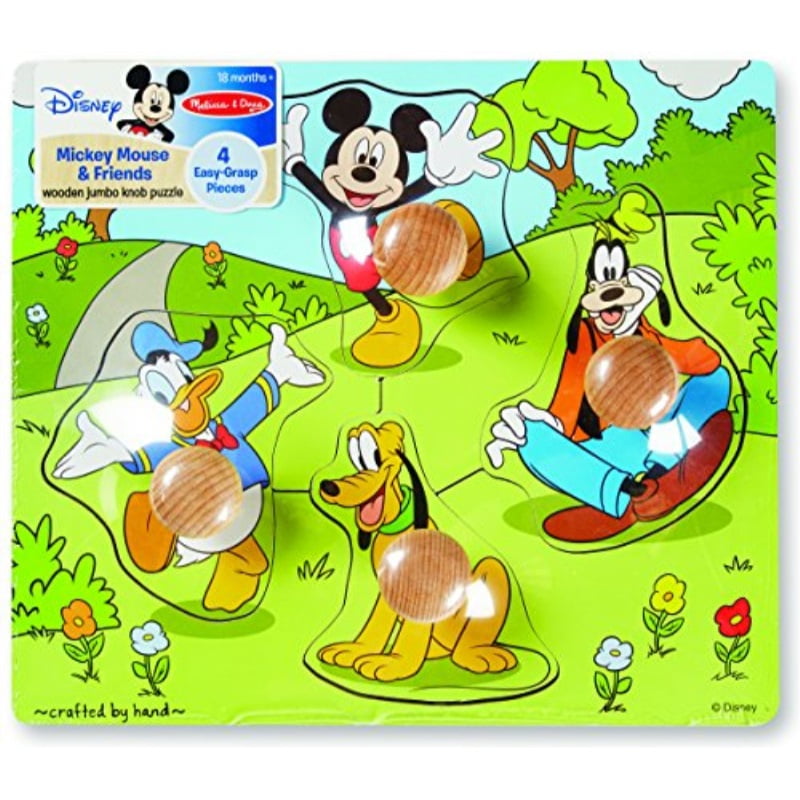 Melissa & Doug Disney Mickey Mouse and Friends Jumbo Knob Wooden Puzzle