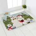 thumbnail image 1 of Alfombra navideña de Papá Noel para exteriores, decoración navideña para adornos de Navidad para el hogar, regalo de Navidad, Año Nuevo, 40x60cm, 1 of 4