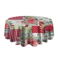 thumbnail image 5 of Pioneer Flower Floral Print Pattern Round Tablecloth 60"x60",Wrinkle Wipeable Table Cloth for Kitchen Dining Room Picnic Patio Party, 5 of 6