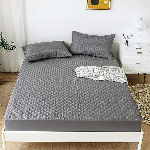 Twin Size 100% Waterproof Quilted Mattress Pad, Soft and Breathable Mattress Protector, Deep Pocket Pillow Top Mattress Cover