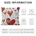thumbnail image 5 of JEUXUS Valentine's Pillow Covers Heart Throw Pillow Cover Decorations,Wedding Valentine's Day Mother's Day Anniversary Decor Farmhouse Linen Cushion Case for Sofa Couch Bed, 5 of 5
