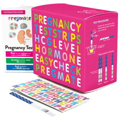 PREGMATE 60 Pregnancy HCG Test Strips One Step Urine Test Strip Combo Predictor Kit Pack (60