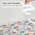 thumbnail image 6 of Kdxio Summer Stamp for Dish Drying Mat,24*18 inch Absorbent Dish Drainer Kitchen Counter,Large Size Dish Drying Pad for Countertops,Draining Racks, 6 of 9