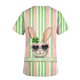 thumbnail image 4 of Camiseta de Manga Corta con Cuello en V Impreso de Pascua para las Mujeres con Camiseta de Vacaciones de Verano Casual de Bolsillo, 4 of 6