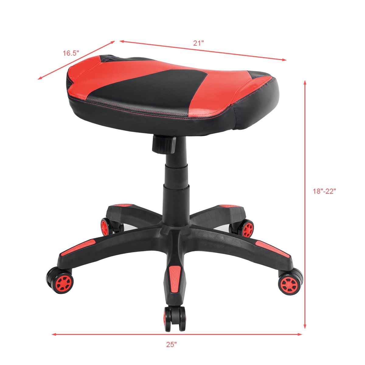 Red Ottoman Gaming Chair Ergonomic Swivel Computer Office High