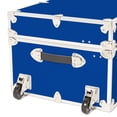 thumbnail image 2 of Rhino Trunk & Case XL Leather Embossed Vinyl Trunk with Removable Wheels, Summer Camp, College, Storage 34"x20"x15" (Royal Blue), 2 of 9