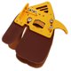 thumbnail image 4 of Protector de dedos para tiro con arco, Protector de dedos para tiro al aire libre, arco recurvo, diseño integrado, cuero marrón dorado M, 4 of 10