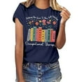 thumbnail image 1 of UANWENN T-Shirt Décontracté à Manches Courtes Col Rond Imprimé Confortable et Élégant pour Usage Quotidien Vêtements de Course d'Été pour Femmes, 1 of 3