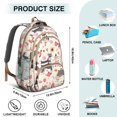 thumbnail image 5 of Schnauzer Dog and Flower Floral Backpack for School,Cute School Bag,Schoolbag with Adjustable Shoulder Straps & Padded Back,16.9 Inch, 5 of 5