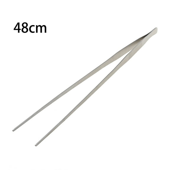 Necvior 19" Aquarium Tweezers Serving Tongs Stainless Steel Straight Tweezers for Fish Tanks Plant Reptile Feeding Tong