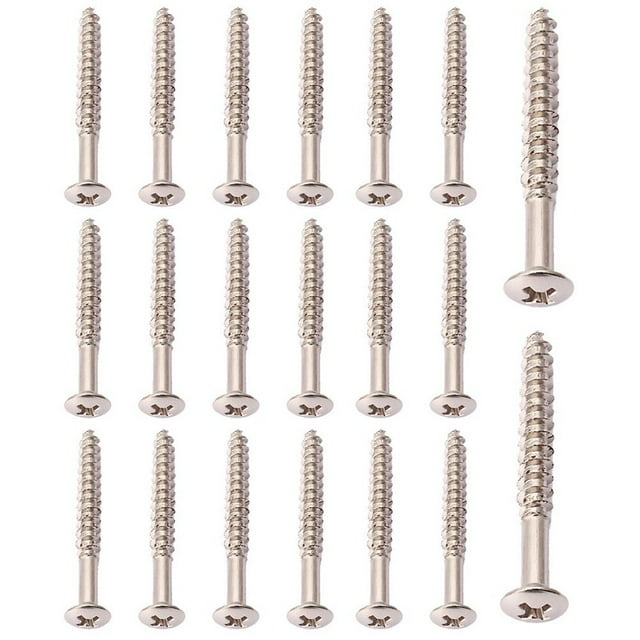 20PCS Guitar Neck Plate Screws Metal Neckplate Screws For ST SQ Electric Guitar
