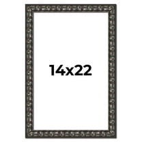 14x22 Frame Black-Brown Medieval Solid Wood Picture Frame | 1.5 Inch Moulding Width | Gotham