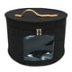 thumbnail image 5 of Caja para guardar sombreros, organizador de sombreros, para mujeres y hombres, para viajes, con tapas redondas. Negro 33x26cm, 5 of 9