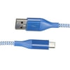 Blackweb 6' USB-A to USB-C Charging Cable, Blue