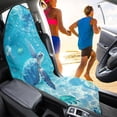 thumbnail image 3 of Bulopur Sea Turtle Car Seat Towel Waterproof Front Seat Cover Universal Washable Sweat Carseat Protector for Beach Summer Outdoor Tropical Auto Interior Decor Fit SUV Sedan Truck, 3 of 8