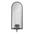 thumbnail image 3 of Kate and Laurel Ezerin Arched Mirror Wall Sconce, 6 x 5 x 16, Black, Modern Decorative Wall Sconce Candle Holder, 3 of 8