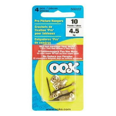 

OOK Professional Picture Hanger 10 lb. 4 pk Steel (Pack of 12)