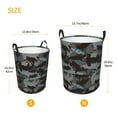 thumbnail image 2 of Laundry Basket, Black camouflage hammerhead shark Laundry Hamper Waterproof Laundry Bag Clothes Hamper Laundry Bin with Handles for Bedroom, Living Room, Kids Room, 2 of 6