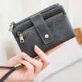 thumbnail image 4 of Cartera de cuero para mujer con bloqueo RFID, cartera para mujer, cartera multifuncional de tres pliegues, estilo corto, monedero vintage de gran capacidad, almacenamiento y organización, almacenamien, 4 of 6