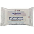 thumbnail image 2 of Safe N' Simple Peri-Stoma Adhesive Remover Wipes 5 x 7 , 50 Count per Pack, 2 Packs, 2 of 2