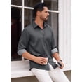 thumbnail image 6 of sogami Mens Long Sleeve Stretch Dress Shirts Casual Button Down Shirt, 6 of 8