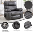 thumbnail image 4 of SEGMART Recliner Chair with Remote Control for Adults, PU Leather Single Recliner Chair w/ Bread-Type Thick Handrail & Side Pocket, for Home, Living Room, Lounge, 330lbs, S12548, 4 of 7
