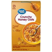 Great Value Crunchy Honey Oats Breakfast Cereal, 23 oz