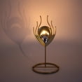 thumbnail image 3 of Nordic Golden Feather Candlestick Romantic Candle Rack Home Party Wedding Decor, 3 of 4